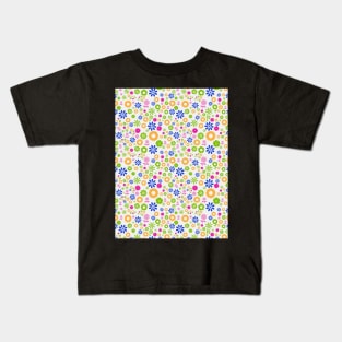 Flowers Spring Colors Pattern Kids T-Shirt